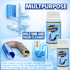 Wild Tornado Pipe Dredge, Powerful Sink and Drain Cleaner Powder, Fast Foaming Drain Cleaner for Kitchen and Pipes Cleaning Tool Clog Remover