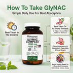 PRISTINE'S GlyNAC Complex Glutathione Production Supplement Tablets - 3rd Party Tested Anti Aging, Sleep Quality & Cognitive Support Supplement - Glycine & NAC Gluten Free Non GMO USA Made