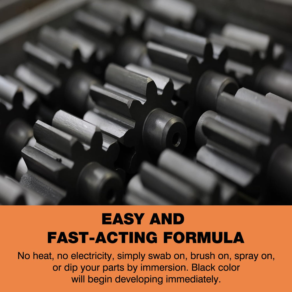 LIIZOUSUDA Black Oxide Coating Kit - Black Oxide Solution, Versatile Blackening Solution for Iron and Steel - Not Suitable for Stainless Steel Surfaces (1 Quart)