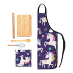 Popologa Little Animal Apron for girls boys kids cooking painting aprons art smock supplies toddler