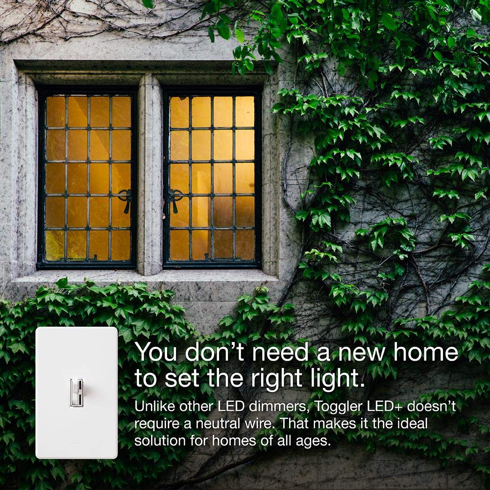 Lutron Ariadni/Toggler LED+ Dimmer Light Switch for Dimmable LED, Halogen and Incandescent Dimmer Switch, 150W, Single-Pole/3-Way, AYCL-153P-BR, Brown