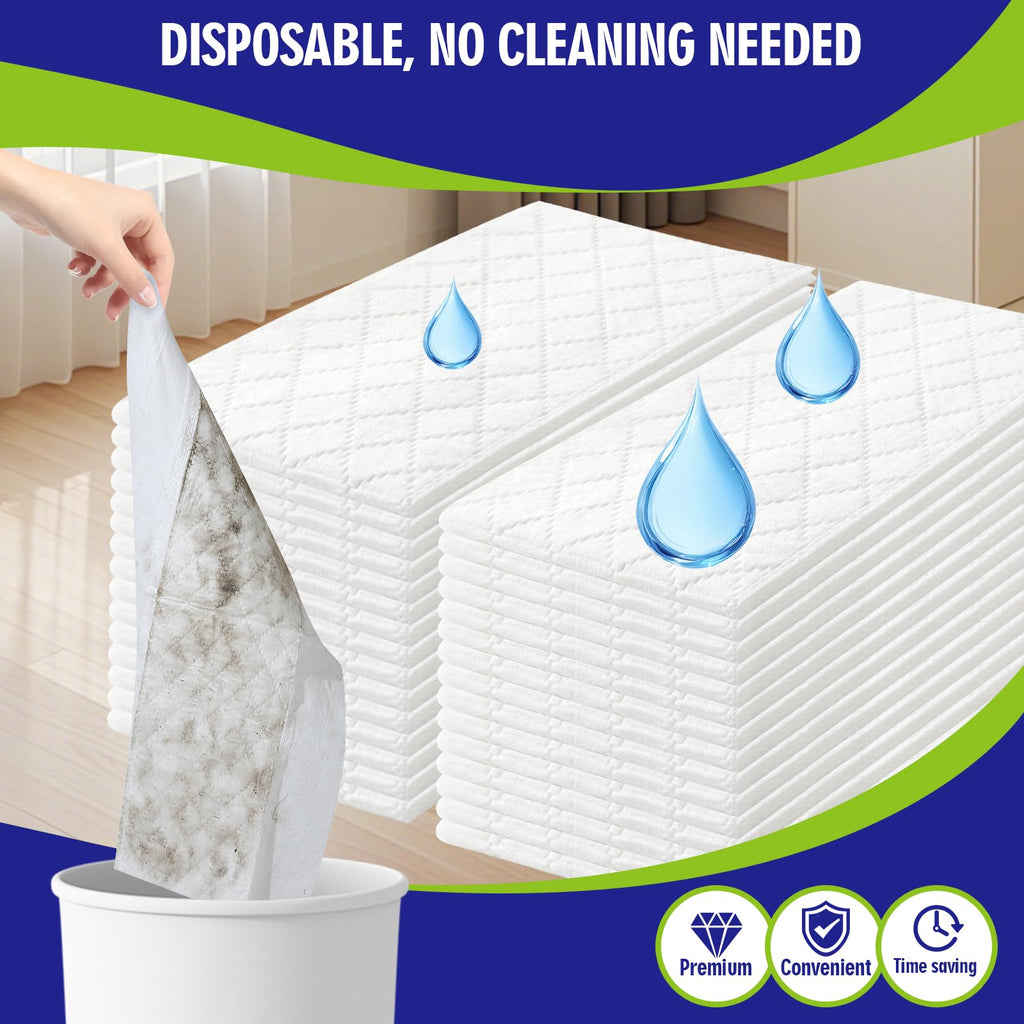 FURCIELOS 40 Count XL Heavy Duty Wet Mopping Cloths Refill Compatible with Swiffer Sweeper XL Mop, Disposable Wet Pads Refill X-Large Size for Multi-Surface Floor Cleaning, Unscented