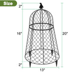 TAOMENNI Garden Cloches for Plants, Chicken Wire Cloche, Plant Cloche and Cages, Wire Plant Protectors from Animals, Protection for Your Plants and Seedlings, Heavy-Duty, 13" D x 20" H, Pack of 6