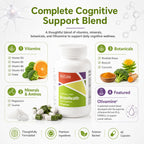 Pinnaclife McCord BrainHealth Brain Supplement with Olivamine, Vitamin D3, B6 & B12, Rhodiola Rosea, Magnesium & Taurine, Supports Memory, Focus, Clarity & Productivity for Men and Women
