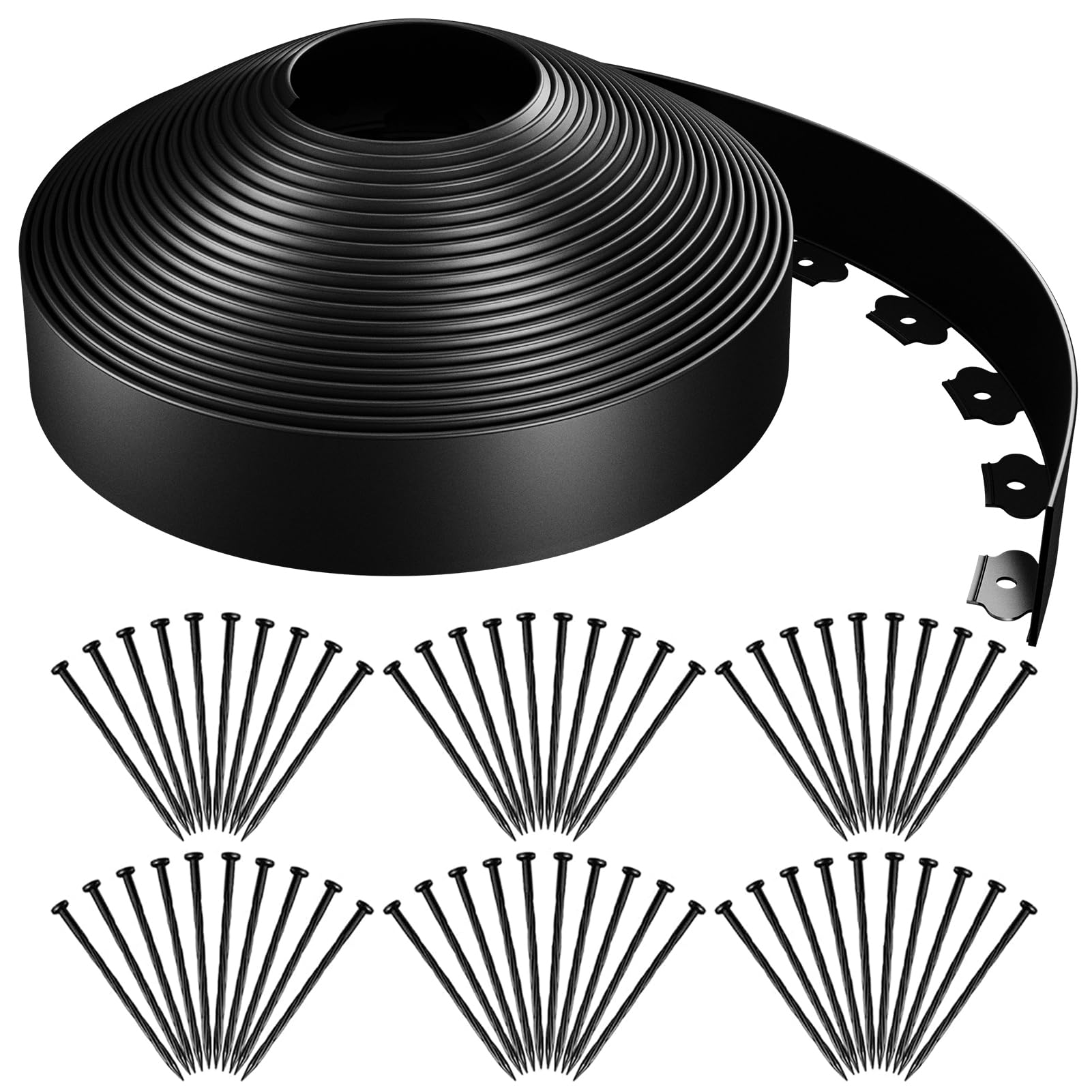AGTEK Garden Edging 98FT Landscape Edging Kit 3 Inch Height with 60 Stakes