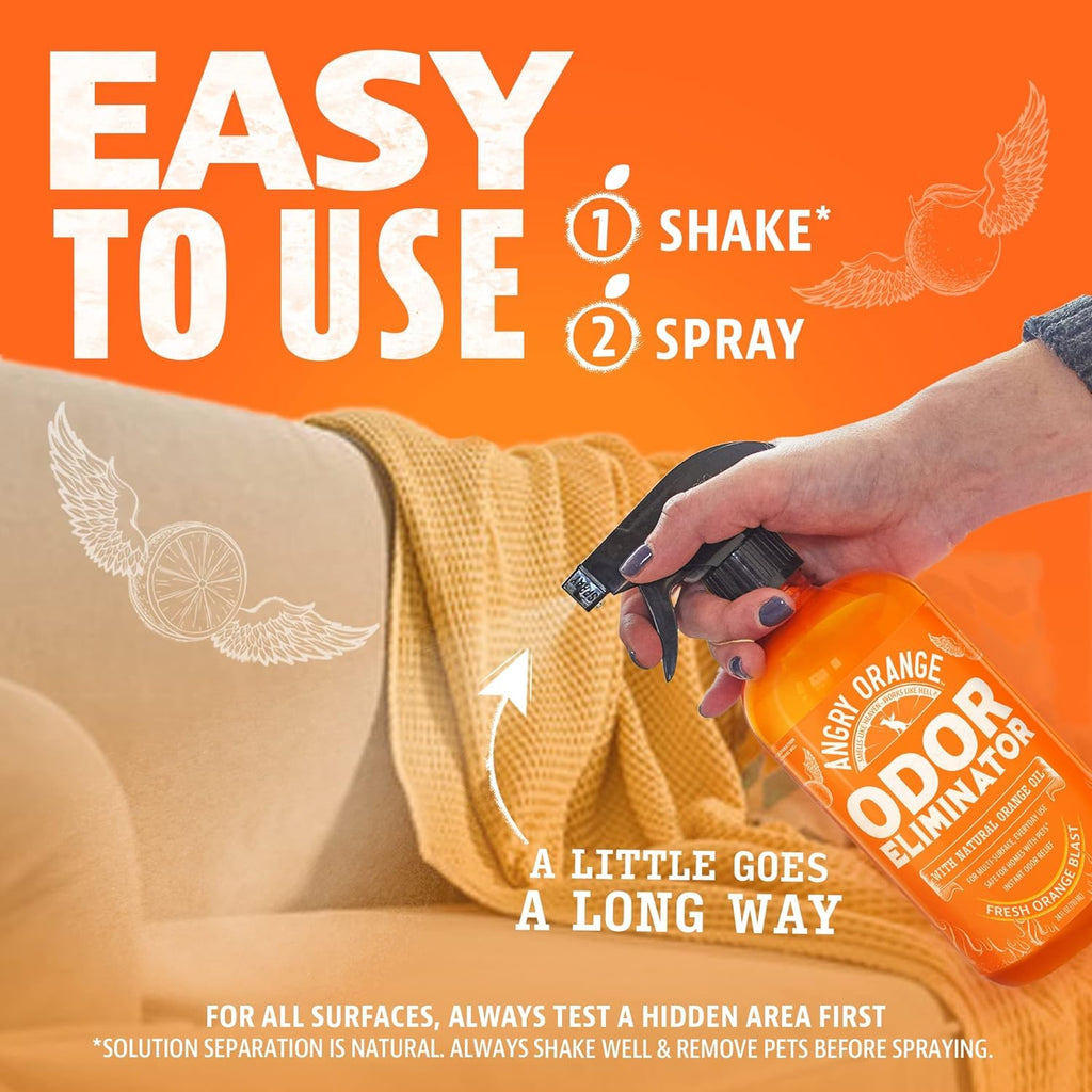ANGRY ORANGE Pet Odor Eliminator, Removes Dog and Cat Urine Bad Smell 24 Oz