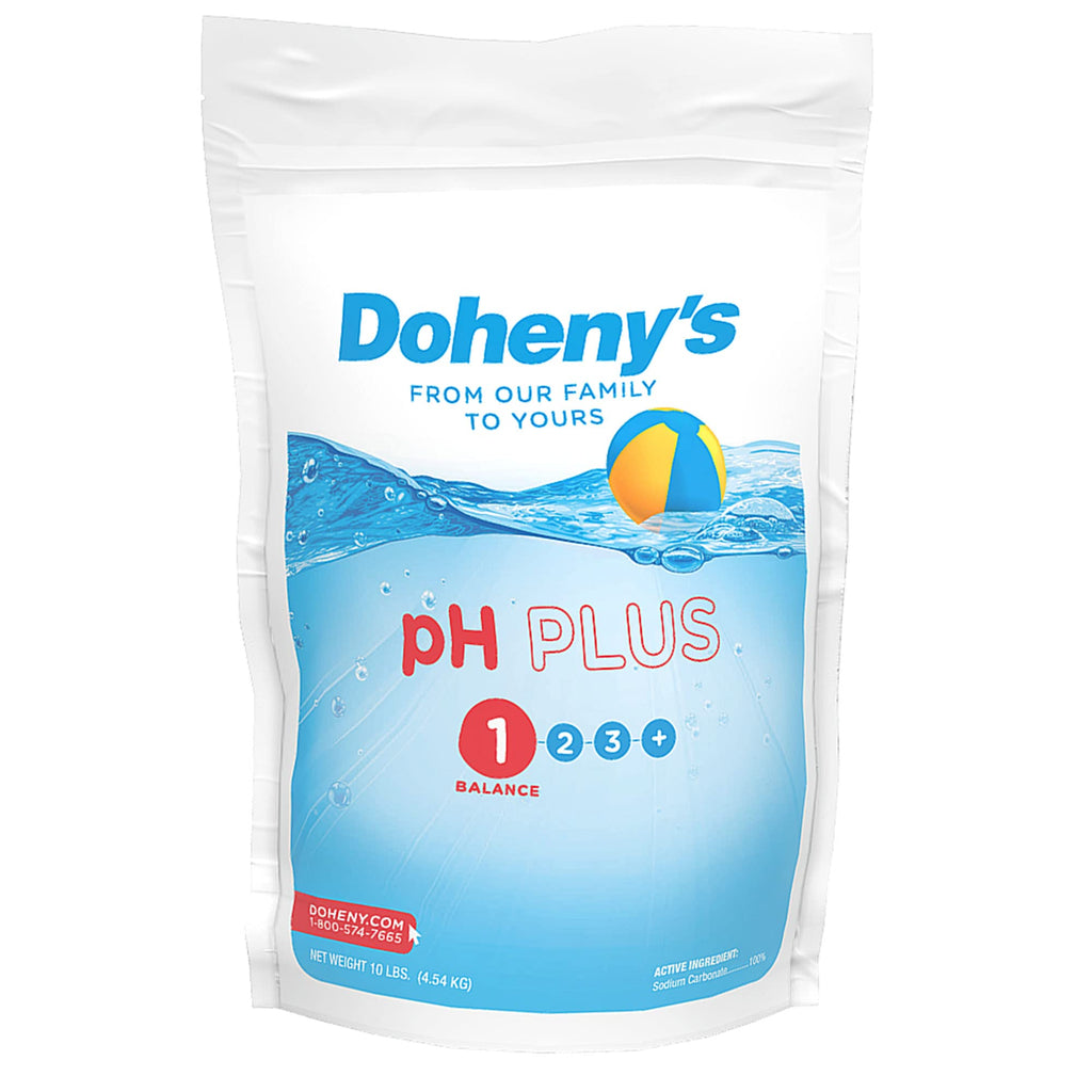 Doheny's pH Plus | Raise Your Swimming Pool pH Level | Pro-Grade Granular Soda Ash (Sodium Carbonate) | Proper pH Levels Protect Equipment & Prevent Eye and Skin Irritation | 25 LB Bucket