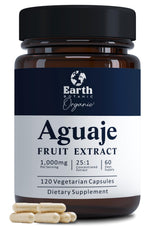 Earth BOTANIC Organic Aguaje Fruit Extract Capsules 120 Pills Buriti 1000MG Per Serving - Mauritia flexuosa - 100% Natural- Non GMO- Wild Harvested in Peru – 60 Days Supply