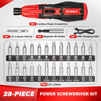 DIYSELF Power Screwdriver, 3.7V Screwdriver with LED, Includes 25 Bits, USB Charging Cable, Mini Precision Electric Screwdriver Cordless Rechargeable Set for Electronics, Gift for Men Dad Husband