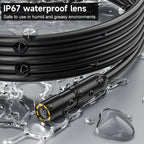 Borescope Camera with Light, 1080P HD Endoscope with 8 Adjustable LEDs, 4.3" Inspection Camera with 16.4ft Semi-Rigid Cable, 8mm IP67 Waterproof Lens-Father's Day Gift&Cool Gadgets for Men