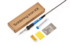 Soldering Iron Kit, 60W Adjustable Temperature 5-in-1 Solder Wire, Stand, Sponge, Rosin Paste Flux, Fast Heating Desoldering Tool for Electronics Repair Hobby DIY 120 V US Plug