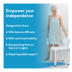 Carex Bath Seat And Shower Chair with Backrest for Seniors, Bath Chair For Elderly, Disabled, Handicap, and Injured Persons, Supports Up To 400lbs, Shower Seat For Inside Shower, Made in USA