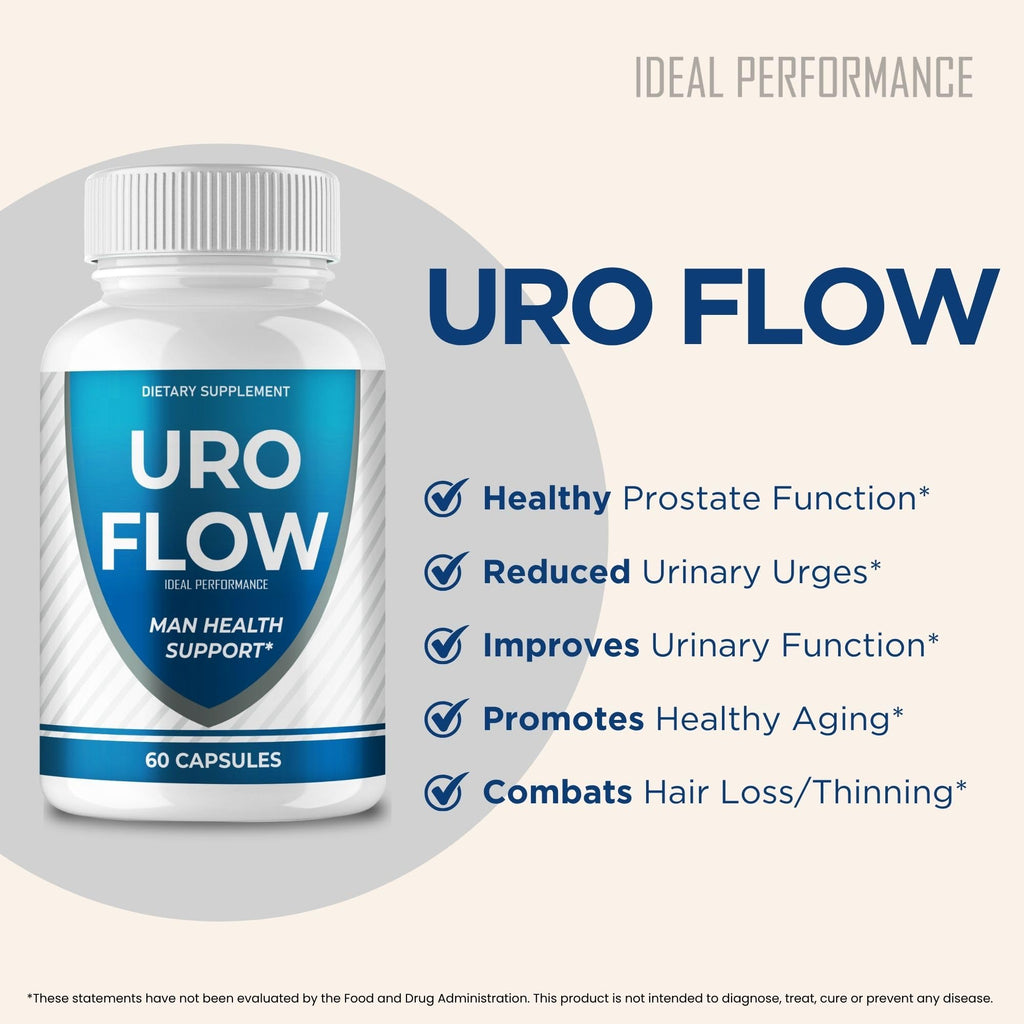 Uroflow for Men Capsules, URO Flow for Prostate Pills, Uroflow Supplement Caps - Maximum Strength, All Natural for Wellness & Comfort, Advanced Formula Overall Health & Wellness Reviews (2 Pack)