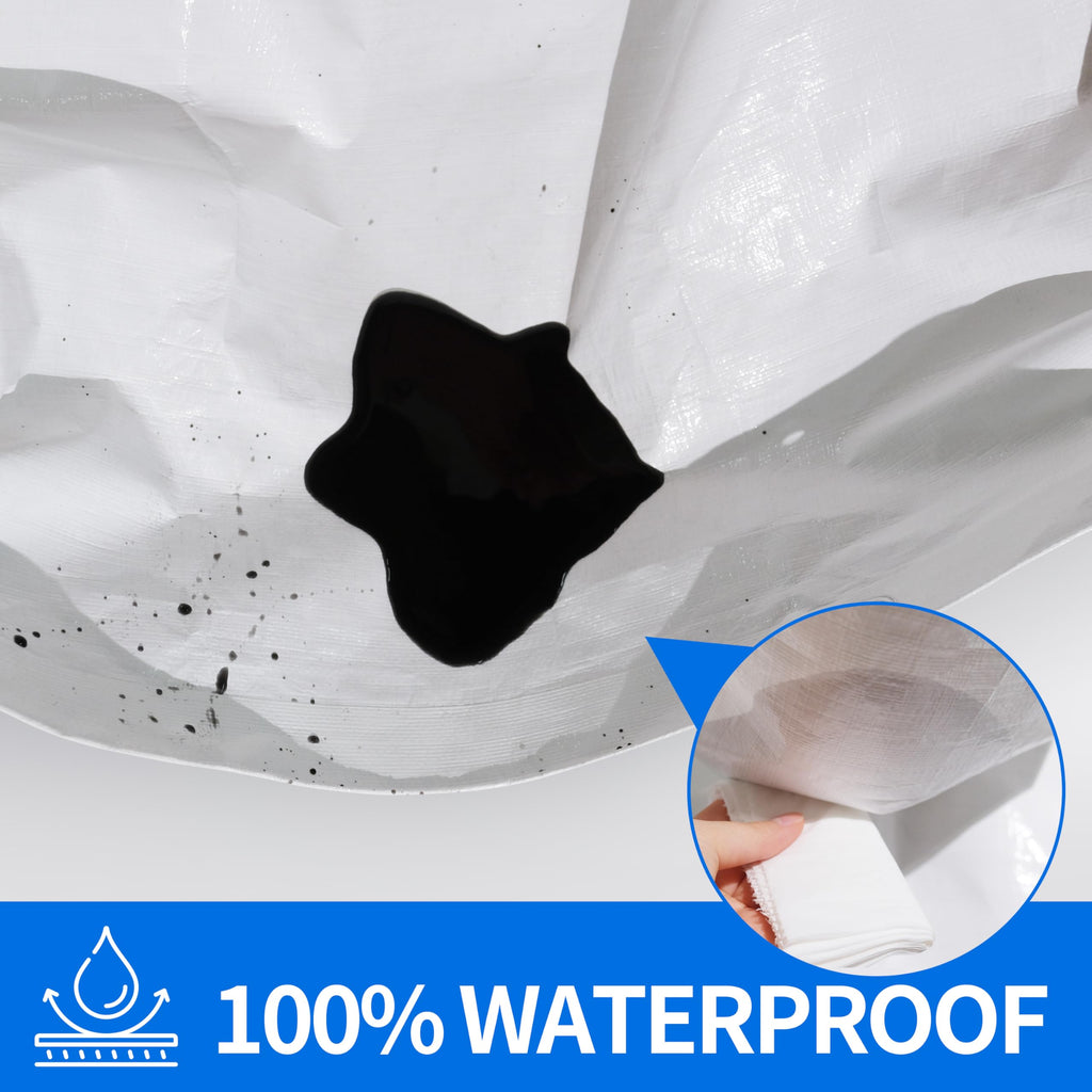 Tarp 30x60 ft Heavy Duty 12mil 100% Waterproof High Durability Multipurpose,Uv Resistant,White Tarp Suitable for Swimming Pools, Boats, Camping, Courtyards, Etc -by MVPNET