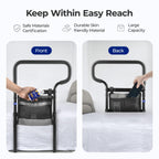 nimood C3 PRO Bed Rails for Seniors Elderly Adults Safety, Adjustable Heights Bed Cane Bed Assist Bar Elderly Assistance Products, with Motion Light- Easy to Get in or Out of Bed with Floor Suppor