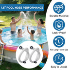 1.5 Inch Pool Hoses for Above Ground Pools, 1.5'' x 59" Sand Filter Hose Accessories, Pool Pump Hose Replacement Compatible with Intex Coleman Bestway Filters & Saltwater Systems, 2 Pack
