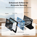 16 in 1 Air Quality Monitor Indoor 7" Display 9 AQI+7 AQI Alerts, CO2 Monitor Air Quality Tester for CO2, TVOC, PM2.5 PM1.0 PM10, HCHO Temperature Humidity AQI & Time Air Quality Meter for Home