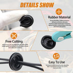 mankk 233PCS Rubber Grommet Kit 27 Sizes (7/25"-2-3/8") Tower/Oval/Round Firewall Grommet Wire Grommet Double Sided Rubber Hole Plug with Knife for Wire Protection