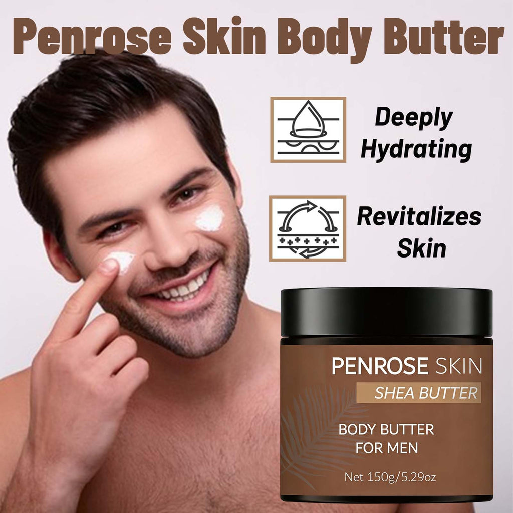 Body Butter, Penrose Skin Body Butter for Men, Scents Body Cream with Shea Butter, Cocoa Butter & Coconut Oil, Hydration That Hits & Long-Lasting Scent & Non-greasy (1 PCS)