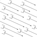 HUHOLE 50-Pack Silver Pegboard Hooks 6 Inch, Heavy Duty Matte Finish Metal Peg Board Hangers, Fits 1/8" & 1/4" Boards, Rust-Resistant Organizer for Garage, Shop, Workbench & Retail Display