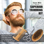 Beard Kit Birthday Gifts for Men Grooming & Care w/ Wash, Brush, Balm, Comb