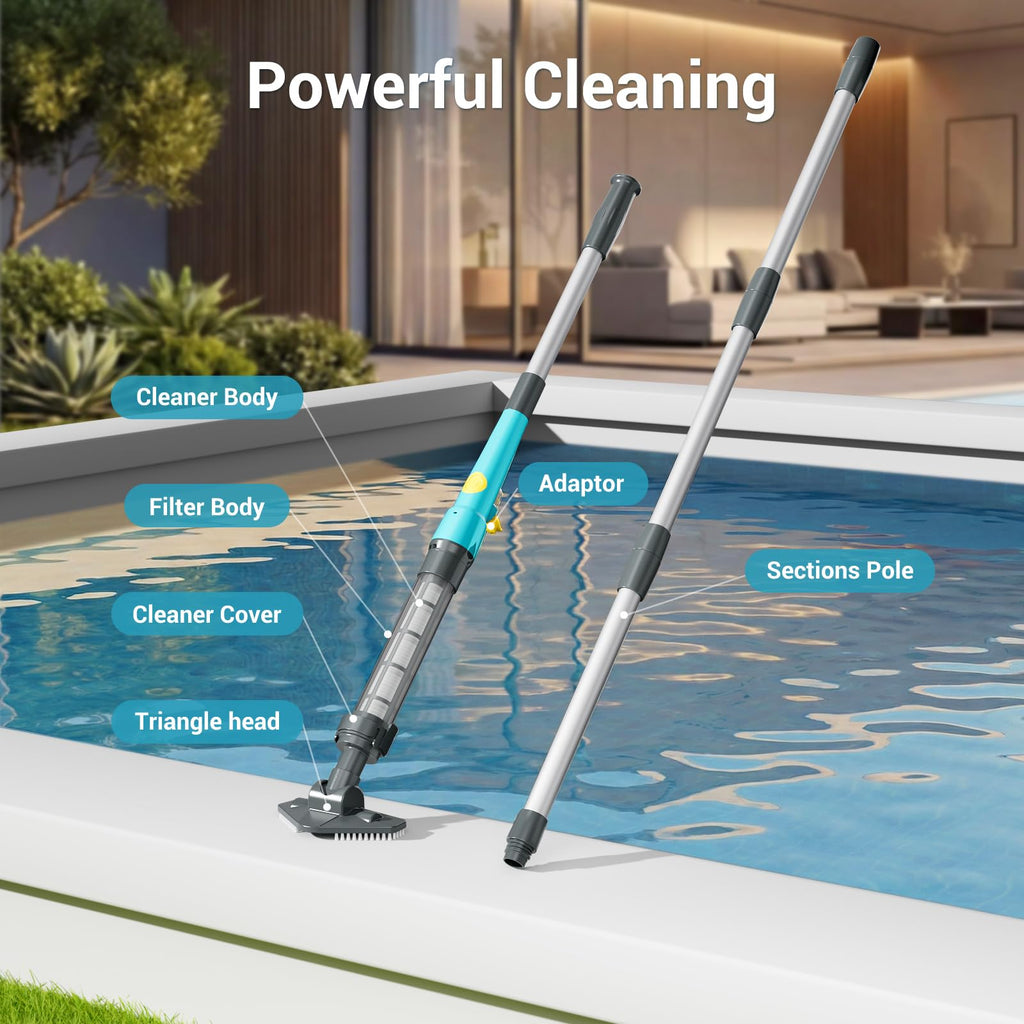 MUTAOMWY Hot Tub Vacuum,Cordless Handheld Pool Vacuum Cleaner - Pool Cleaner for Inground Pools, for Hot Tubs and Spa,15 Gallons/Min Powerful Suction