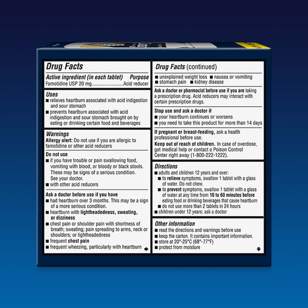 Zantac 360 Maximum Strength Tablets, 50 Count, Heartburn Prevention and Relief, 20 mg Tablets