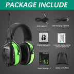PROHEAR 033 Upgraded 5.4 Bluetooth Hearing Protection AM FM Radio Headphones, Noise Reduction Safety Earmuffs with Rechargeable 1500mAH Battery, 31dB SNR Ear Protector for Mowing Lawn,Gifts for Father