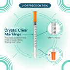1cc U-100 Jeringa, 1ml 31G 1/2"(12.7mm) Individually Wrapped, Box of 100