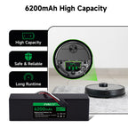 Palowextra 6200mAh Replacement Battery for Wyze WVCR200S Robot Vacuum, for Xiaomi STYTJ02YM, for Xiaomi Mop Pro/Mop P/Mop 2S Robot Vacuum