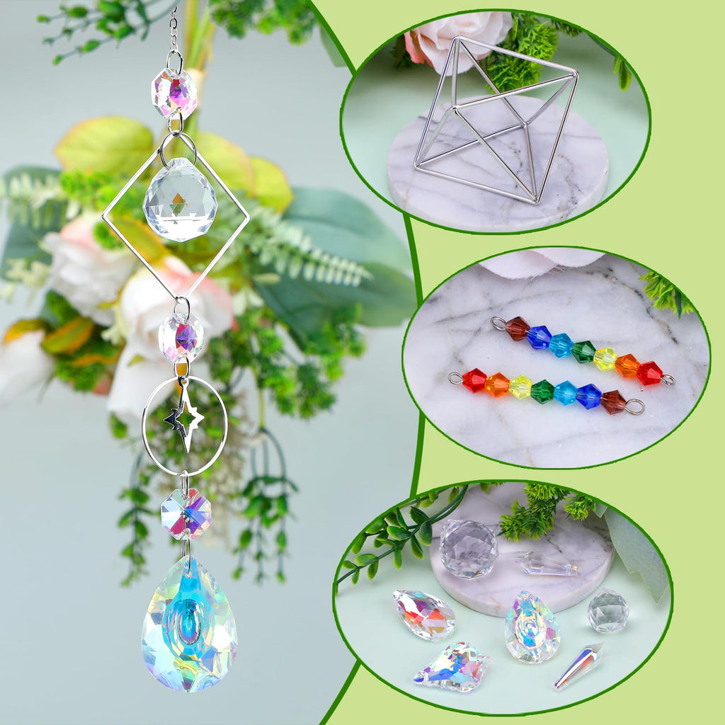 DIY Suncatcher Kit, Arts and Crafts Kits for Adults Indoor Windows Hanging