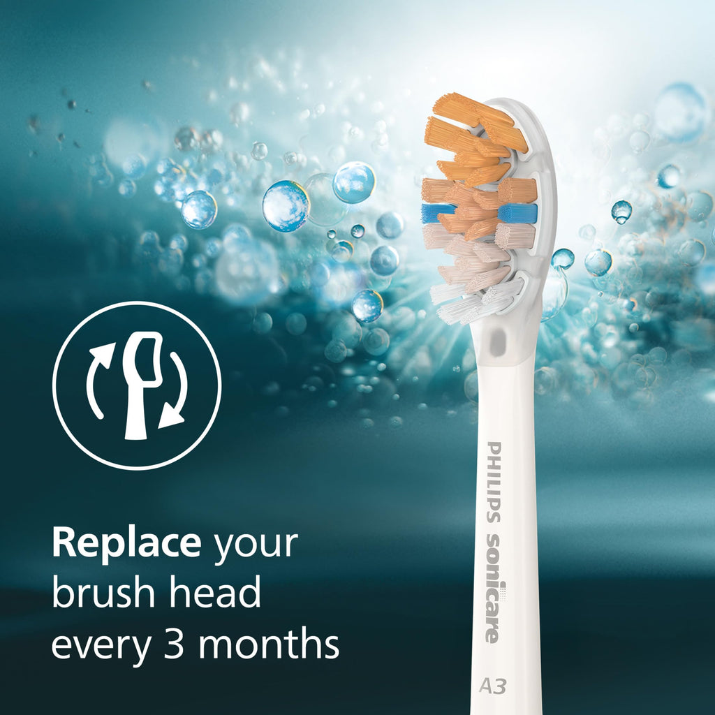 Philips Sonicare A3 All-in-One Brush Heads, 4-Pack, 1 Year Supply, White