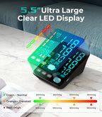 YONLO Blood Pressure Monitor, Automatic Upper Arm Blood Pressure Monitors for Home Use, 2 Blood Pressure Machine Cuff(9-17in & 13-21in) with Large LED Backlit Display, 3x199 Reading Memory Users Black