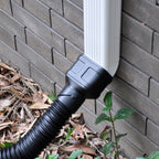 Prestantious 16.5ft Long Downspout Extender, 3.1" OD Gutter Downspout Extensions Pipe for 3"×4" and 2"×3" Downspout, Inside Diameter 2.6 Inches, Flexible Pipe Stretched Length 16.5ft, Black,1-Pack
