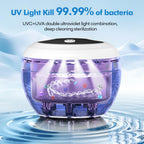 Upgraded Ultrasonic Retainer Cleaner Machine, 48kHz Ultrasonic Dentures Cleaner for Mouth Guards, Braces, Aligner, Toothbrush & Jewelry, 200ML Capacity, White