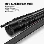 Fzkaly Carbon Fiber Pool Pole, Professional 15 FT Telescoping Swimming Pool Cleaning Pole 4.6 to 15 FT, Ultra-Lightweight 4-Section Adjustable Skimmer Pole for Nets, Brushes, Vacuums – Rustproof