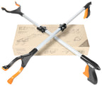 EZPIK® Grip Aid Tool Grabber Reacher + Magnets - Grabbers for Seniors, Trash Picker Upper Grabber - Trash Grabber Tool- Reacher Grabber Pickup Tool (Silver, 32″ (Pack of 2))