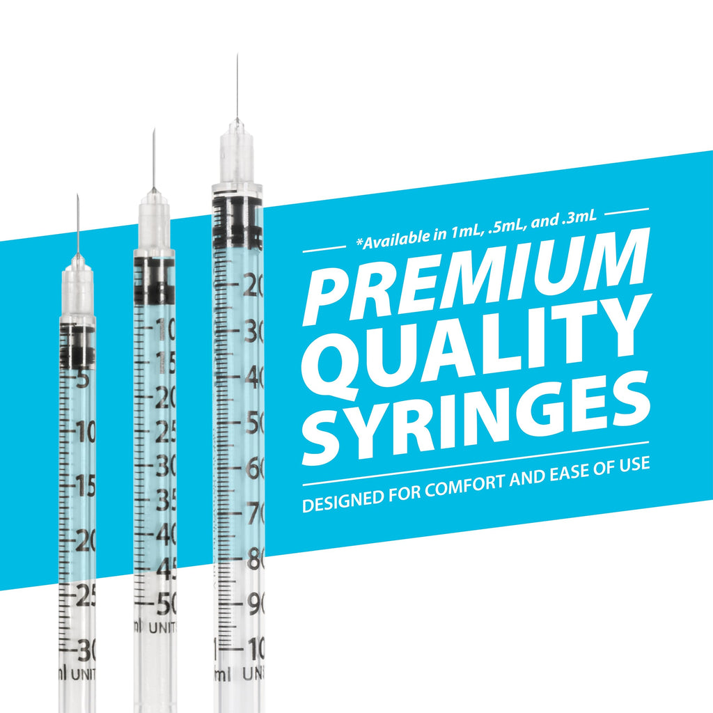 EasyTouch U-100 Insulin Syringes (30G 1.0cc 5/16") - 500 ct.