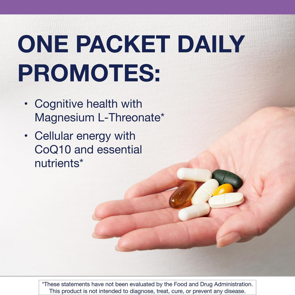 Metagenics Wellness Essentials Brain Health - Comprehensive Daily Multivitamin Packs* - with Alpha Lipoic Acid, Biotin, DHA, Folate & CoQ10 - Supports Memory, Focus & Brain Function* - 30 Packets