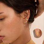 adoyi Gold Hoop Earrings Set for Women Hypoallergenic Surgical Steel Earrings for Women Sensitive Ears, 14K Gold Plated Flat Back Studs Stainless Steel Mini Hoops Earring Lightweight Jewelry