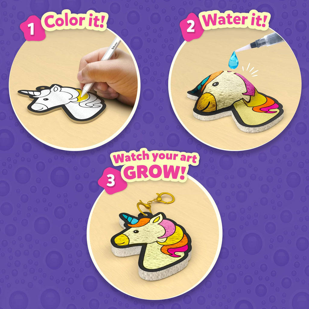 Skillmatics Aqua Puffs Unicorns, Stocking Stuffer for Kids, Paint by Number