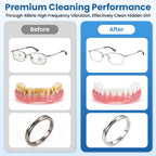 Ultrasonic Cleaner, 48kHz Ultrasonic Jewelry Cleaner Machine for Eyeglasses, Jewelry, Rings, Watch Straps, Dentures and More, Dual Cleaning Modes & 304 Stainless Steel Tank, 400ML Capacity, White