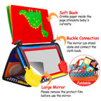 Tummy Time Baby Mirror Infant Toys Newborn 0 3 Months Brain Development with Crinkle Cloth Book Teether Black and White High Contrast Baby Toys 2 4 5 0-6 Month Boys Girls Sensory Activity Shower Gifts