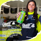 GHOST Energy Drink, Zero Sugars, 12-Pack, Warheads Sour Green Apple, 16oz