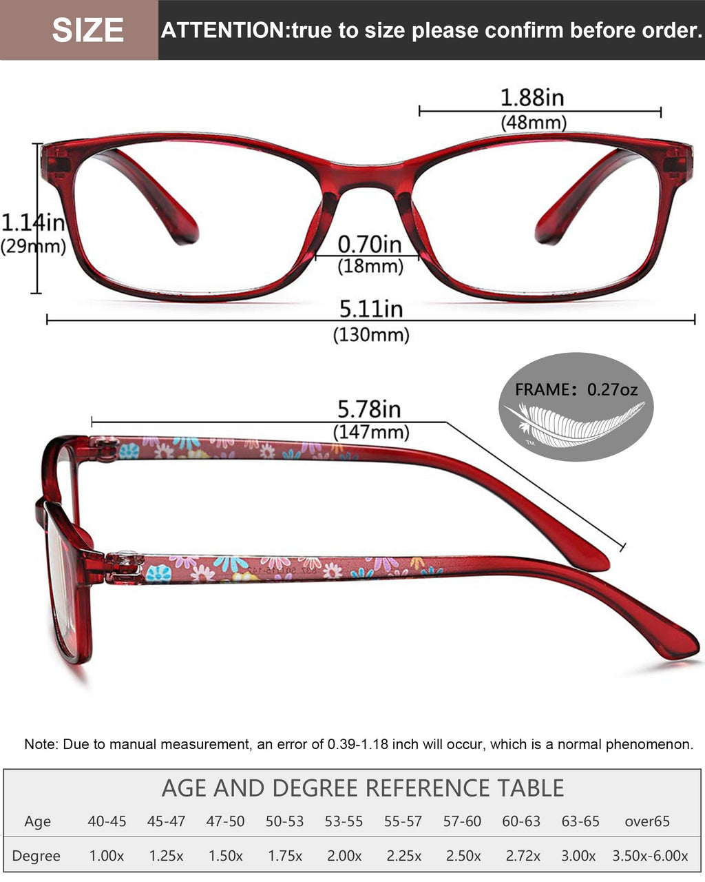 EYEURL 2 Pack Reading Glasses for Women Blue Light Blocking Computer Readers 1.50 Rectangular Frames Lightweight TR90 Anti Glare Eyestrain