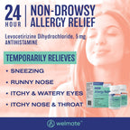 WELMATE - Levocetirizine Dihydrochloride 5mg (360 ct) - Allergy Medicine - 24 Hours - Antihistamine - Allergy Relief Pills - Over-The-Counter Medication