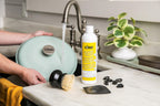 Lodge Enameled Cast Iron & Ceramic Stoneware Cleaner Care Kit - Set Includes 11oz Cleaner, Black Pan Scraper, Scrub Brush, Package of Pot Protectors, and Use & Care Booklet - 5 Piece Set