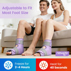 NEWGO Ice Pack Foot Ankle Ice Pack Wrap for Plantar Fasciitis, Foot Surgery Recovery, Hot Cold Therapy Ice Boot Foot for Bunions, Ankle Injury, Swelling, Burning Feet - Purple