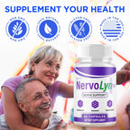 (3 Pack) NervoLyn Capsules, Official Nervo Lyn Supplement Pills with All Natural Ingredients, NervoLyn Advanced Formula Nerve Support Supplement with Premium Vitamins for Women & Men (180 Capsules)