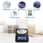 Milligram Scale 50g/0.001g High Precision Mg Scale, Portable Jewelry Scale .001 Gram Accuracy, Powder Scale, Digital Miligram Scale for Powder Medicine with Tray/Tweezers/Calibration Weight